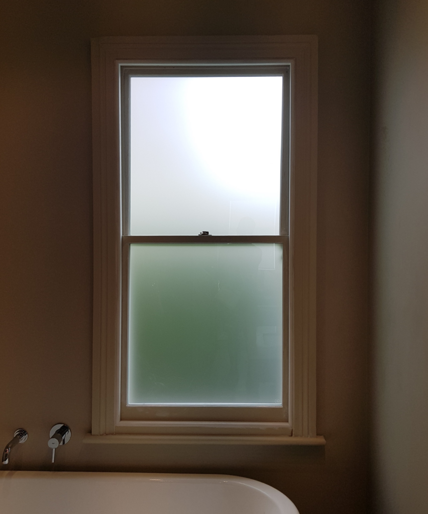 Acid-etched Glass Installation